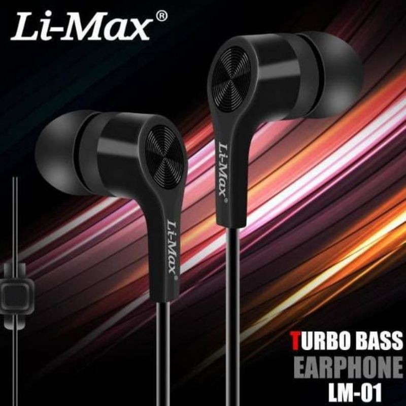 Headset Li-MaxTurbo LM-01 Handsfree Earphone LiMax LM-01 Extra Bass-1