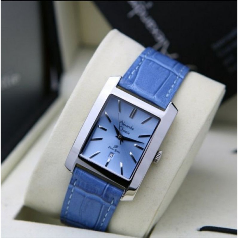 Jam Tangan Wanita Alexandre Christie Original AC 1022 Biru