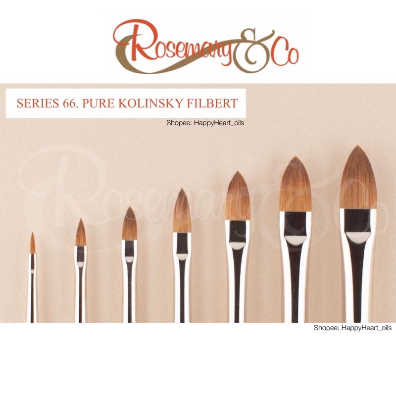 

Rosemary Pure Kolinsky Filbert Seri 66 Cats Tongue Brush