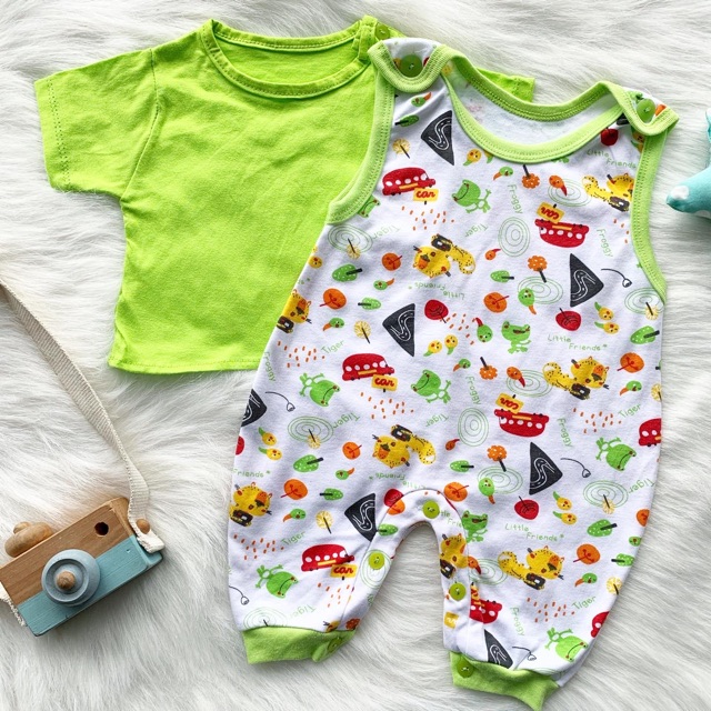 fruit / animal newborn overall jumper set bayi anak cowok libby velvet junior baby