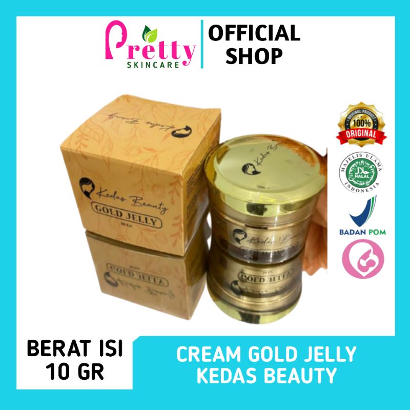 GOLD JELLY KEDAS BEAUTY ORIGINAL BPOM | CREAM PEMUTIH | CREAM GLOWING | DAY CREAM | PELEMBAB | NIGHT