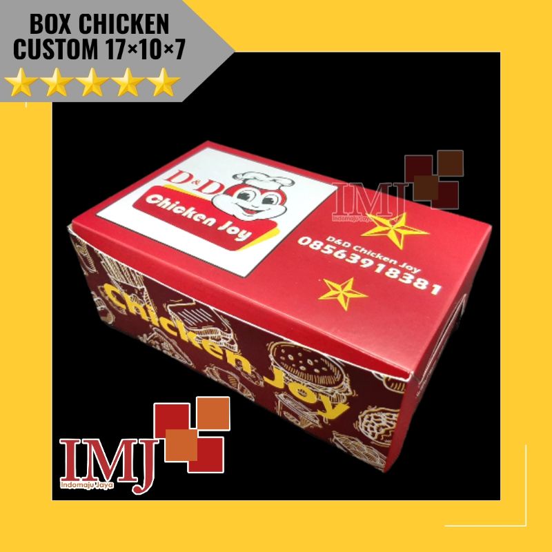 

BOX SNACK CUSTOM 17x10x7 KARDUS CHICKEN 17×10×7 CUSTOM BOX AYAM GEPREK CUSTOM