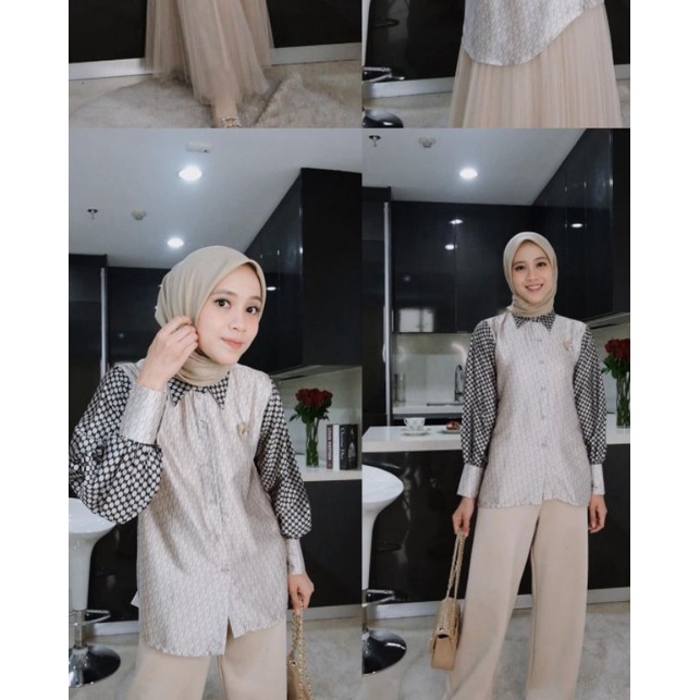 MONO SHIRT KHAKI BY VANILLAHIJAB