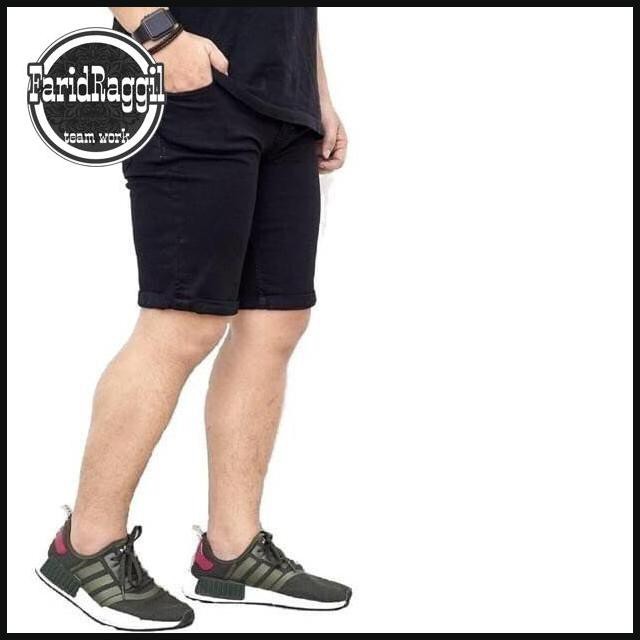 Celana Jeans Pendek Hitam / Celana Jeans Hitam / Celana Pendek Pria