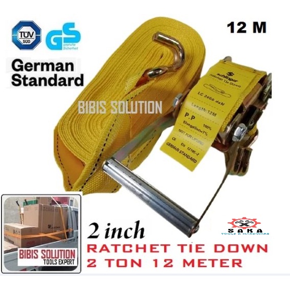 TRACKBELT Tali Pengikat Barang Mobil Truk Tali Sound System Trackbelt Ratchet Tie Down Webbing Cargo