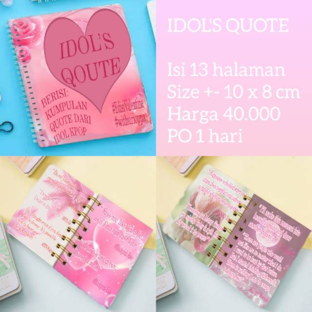 

IDOL'S QUOTE NOTEBOOK VALENTINE EDITION