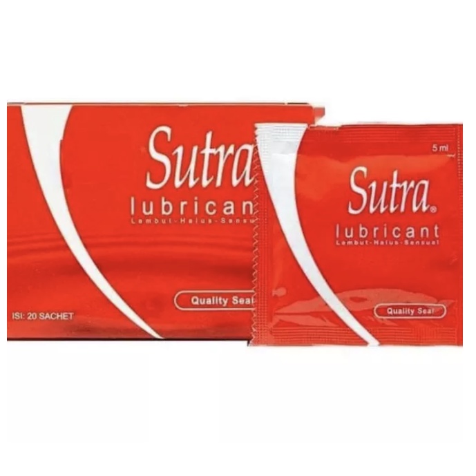 Sutra Lubricant Pelumas Sachet 5 ML BOX Isi 20 Sachets