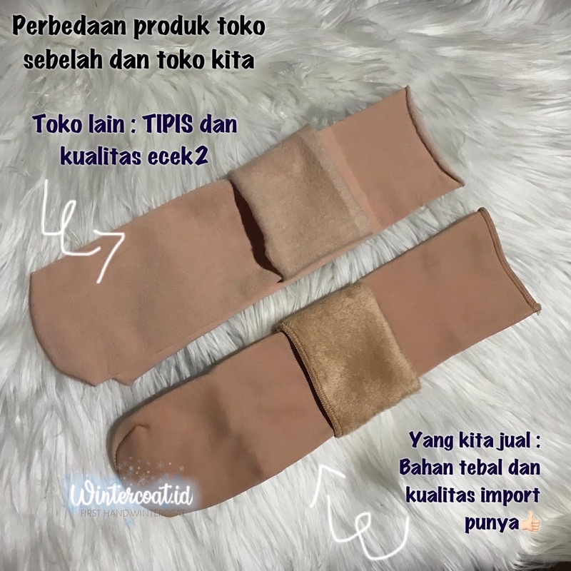 READY INDONESIA Kaos Kaki Thermal Velvet winter hangat wanita import wool wol socks musim dingin