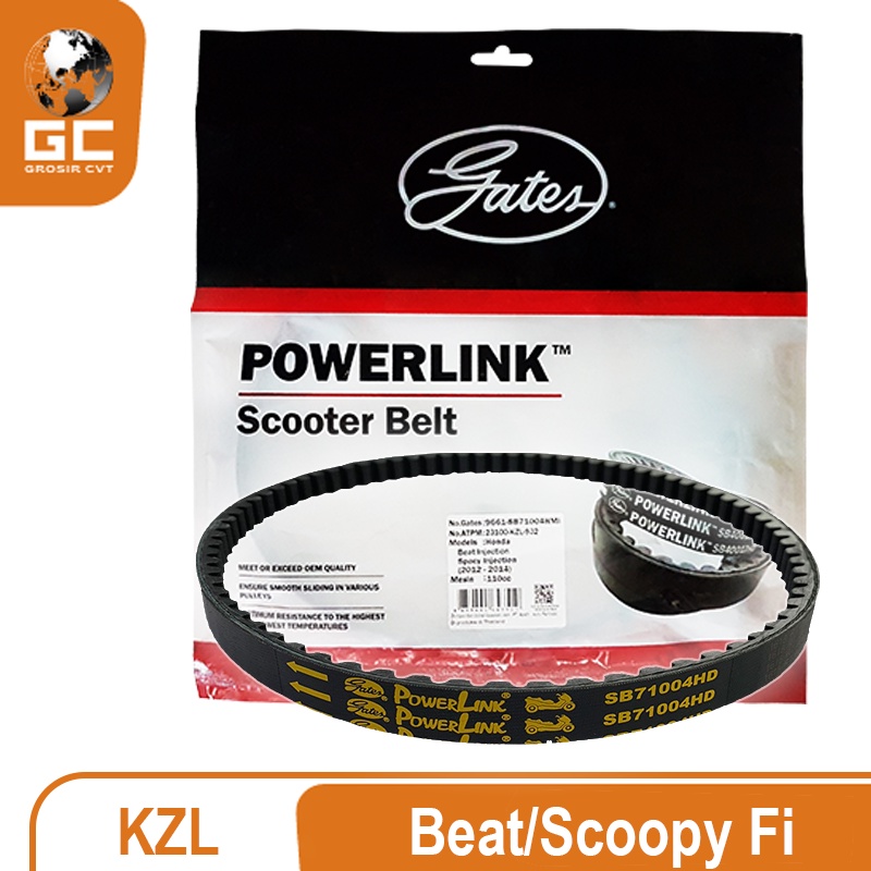 Van belt V Belt Vanbelt Fanbelt Beat/Scoopy/Spacy Vario 110 Fi KZL Gates Powerlink