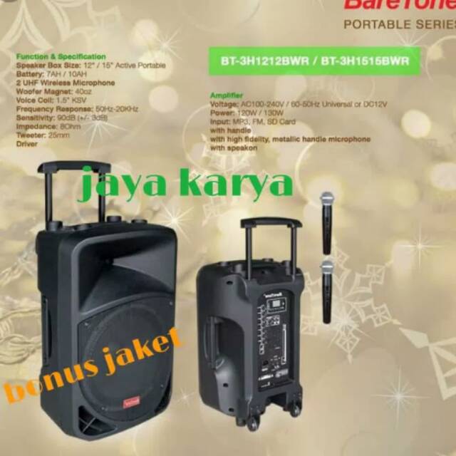 SPEKER PORTABLE BARETONE 1515BWR