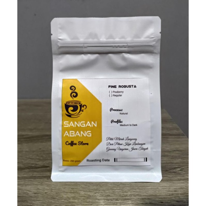 

Kopi Fine Robusta Peaberry 250 Gram