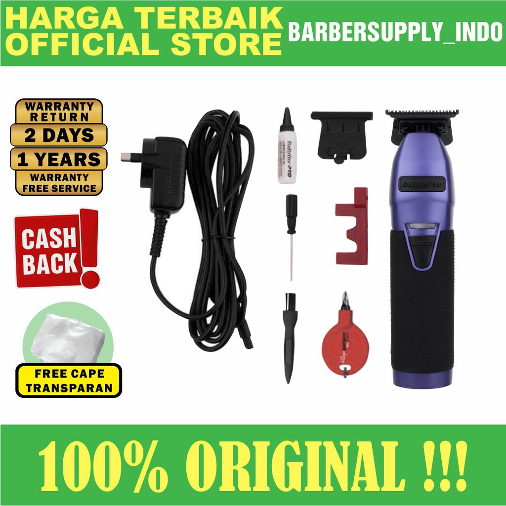 BABYLISS PRO TRIMMER FX PURPLE ORI / MESIN ALAT CUKUR KUMIS JENGGOT