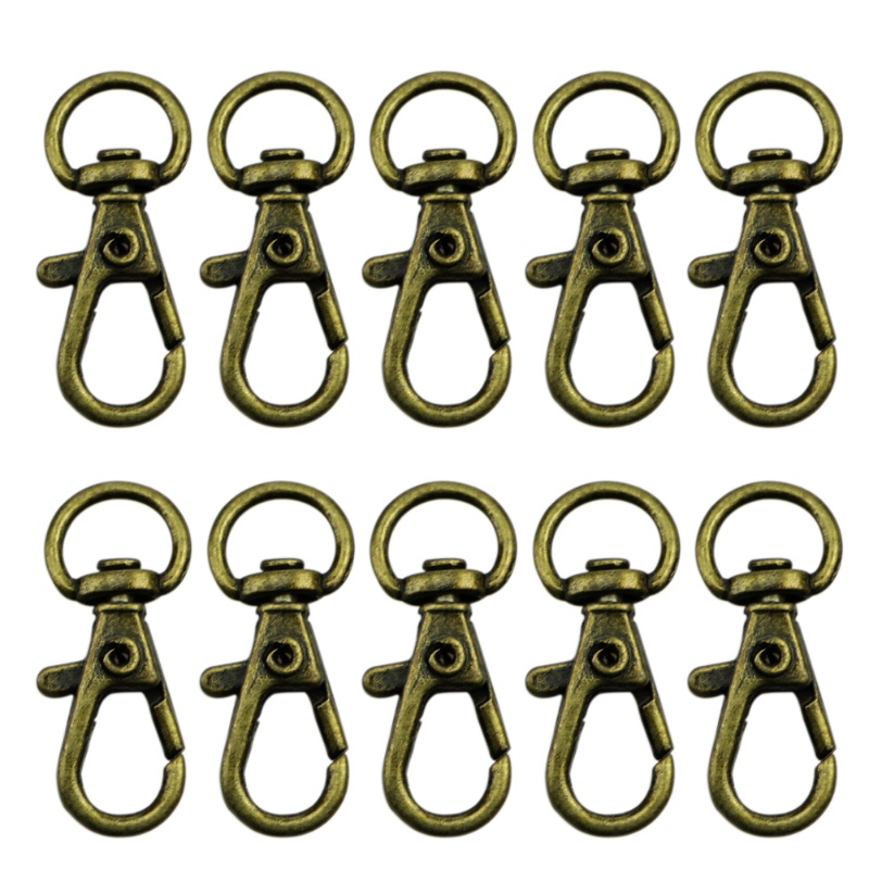 SIY  New 10pcs Clasp Swivel Trigger Clips Snap Hooks Key Ring Bags DIY Craft