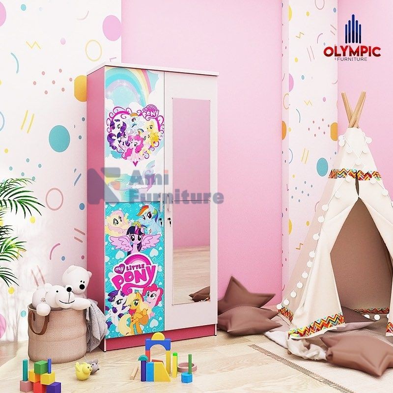 Lemari Pakaian Anak Karakter Murah Lemari Pakaian Anak Karakter seri LPK LITTLE PONY Merk Olympic