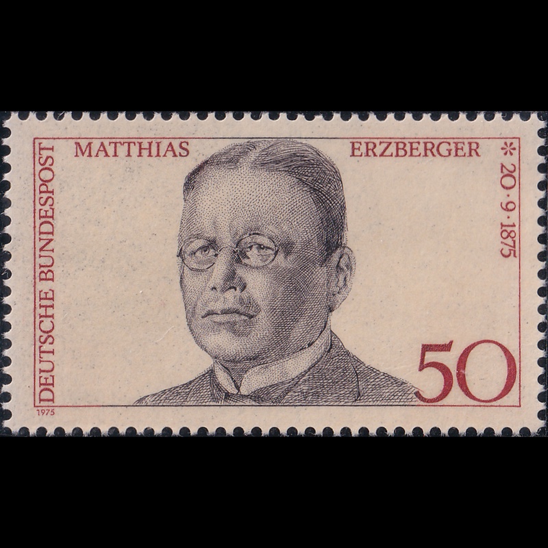

Prangko Germany 1975 - The 100th Anniversary of the Birth of Matthias Erzberger, Politician