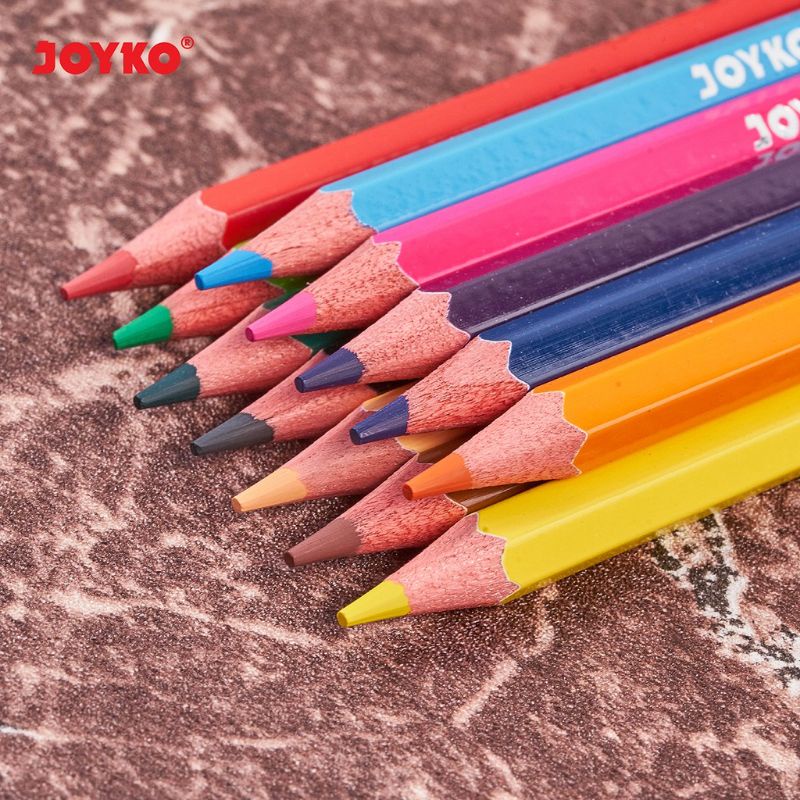 Color Pencils Pensil Warna Joyko CP-102 12 Warna  pensil warna joyko pendek