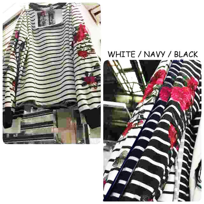 Pakaian Wanita Bigsize Jumbo Atasan Import Bangkok Kaos Import  Fit XL Kode BKK024