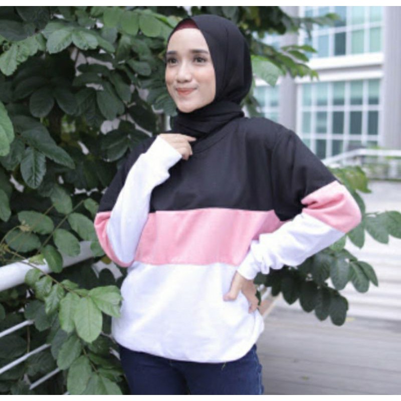 sweater oblong korea style termurah unisex (PELANGI)