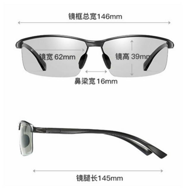 Original Kacamata photosensitif Outdoor Polarized Anti UV 400 pria