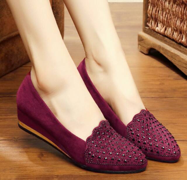 Wedges suede etnik js 09