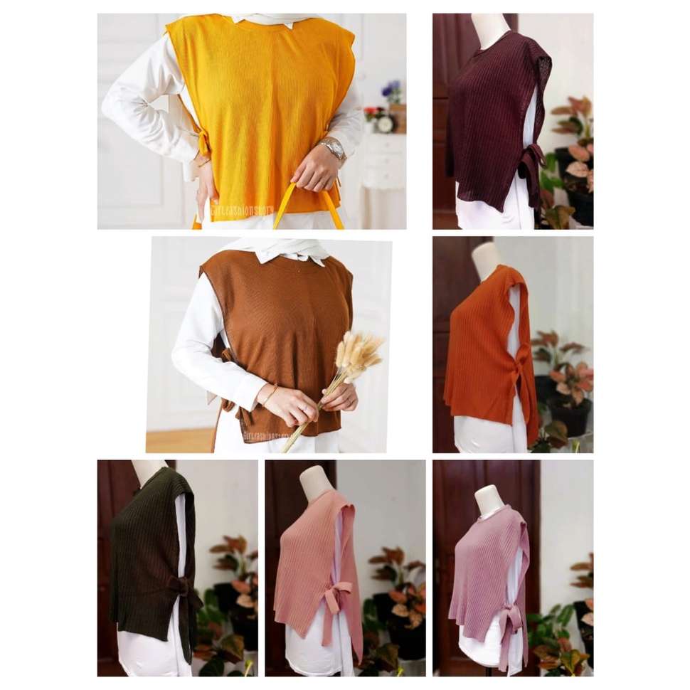 HUM - ZEC Rompi Tali Ikat Samping Polos /  Vest Milana RIB