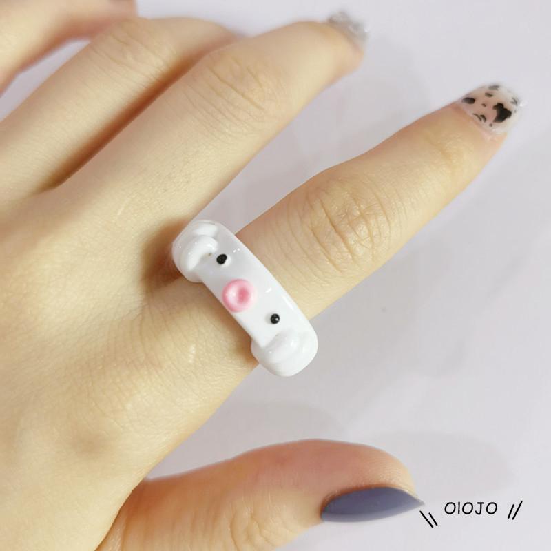 【COD】Cincin Gurita Bahan Resin Warna Permen Untuk Wanita