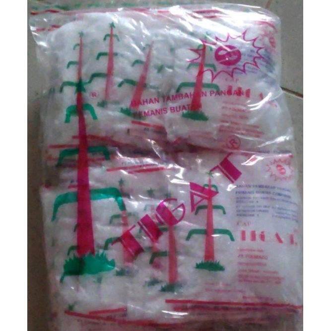 

Sari manis Pemanis cap TIGA T 3T / TIGA TEBU exp 2028 (1 pak isi 20 biji).Pemanis cap Raja Tawon saset , Sodium cap Raja Tawon saset
