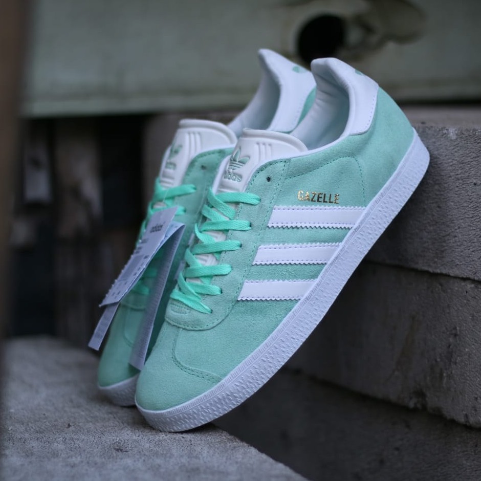 mint green adidas gazelle