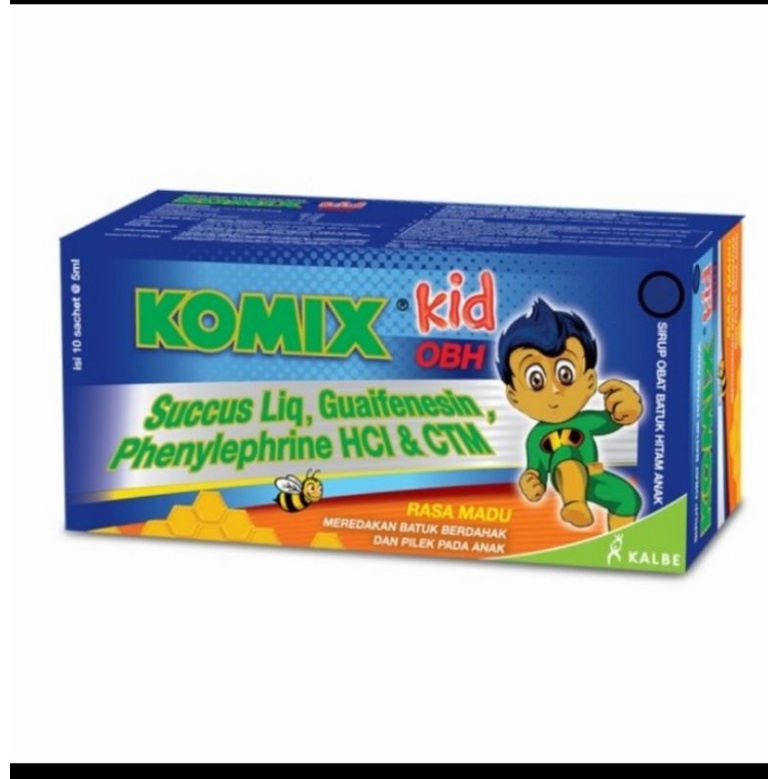 Komix Kid OBH rasa madu(10 sachet)