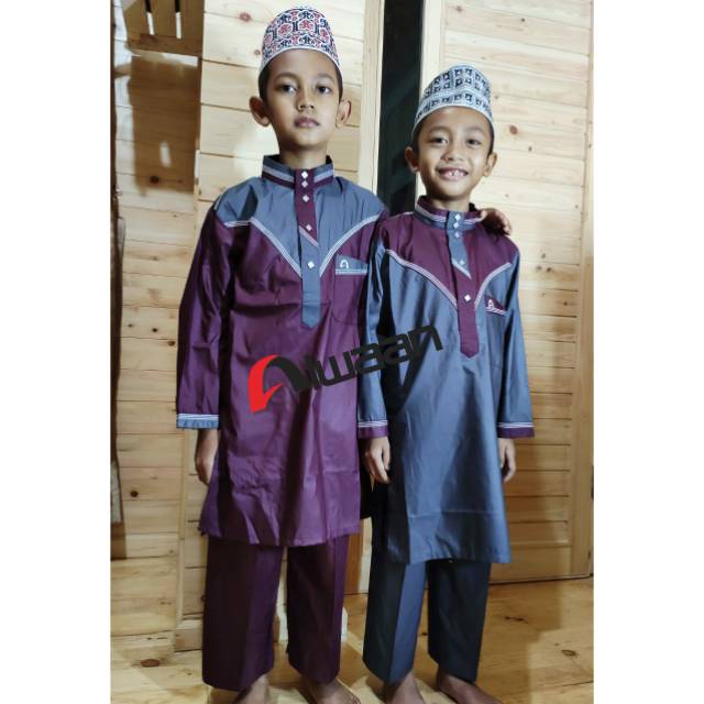 JUBAH DAN SETELAN ANAK ALWAAN SIZE 2-14