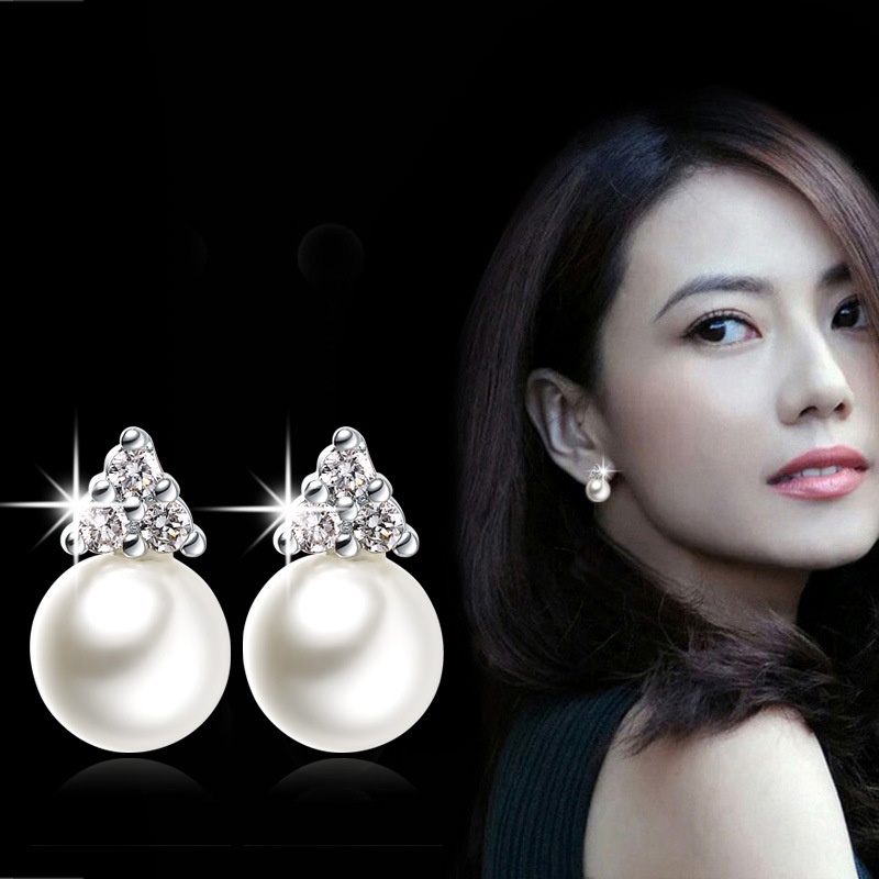 925 Perak Anting Wanita Anting Piramida Fashion Perhiasan/Subang Telinga anting perempuan