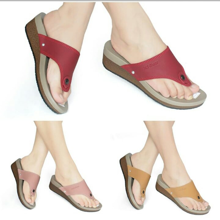 Sandal Wedges Jepit 5cm Terbaru rizkiana_olshop