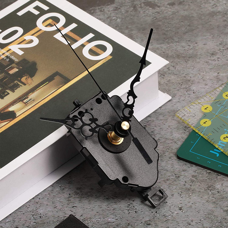 DIY Wall Clock Pendulum Movement Mechanism with 6 Pairs Hands Quartz Repair Shaft for Craft Frameless Clock Replacement