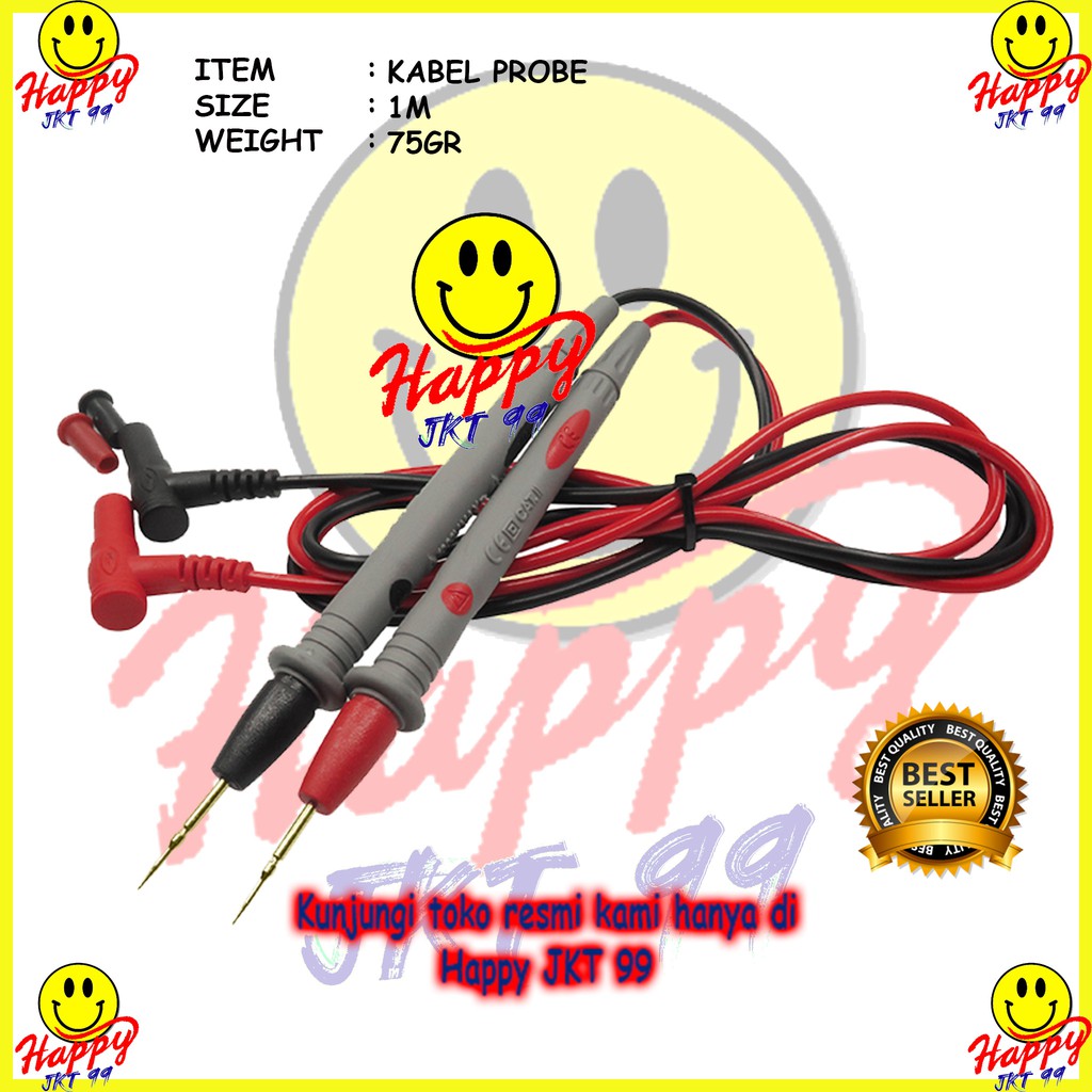 [ HAPPY JKT 99 ] KABEL PROBE MULTIMETER MULTITESTER ABU ABU 10A 20A 1000V