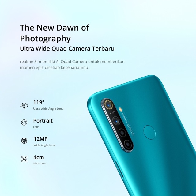 Realme 5i Rmx2030 Ram 4gb 64gb Ocean Blue Garansi Resmi Realme 1 Tahun Shopee Indonesia