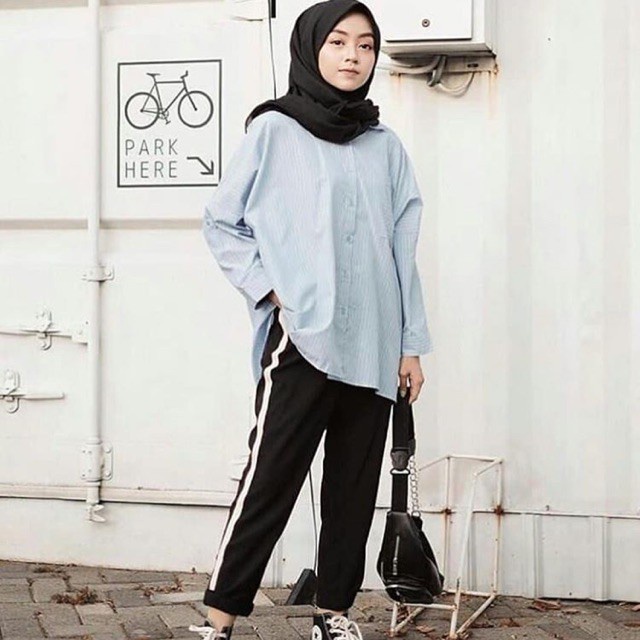 Szara Pants | Celana Panjang ara | Celana ara List Putih | Celana Murah | Celana Polos Side Stipe Pants