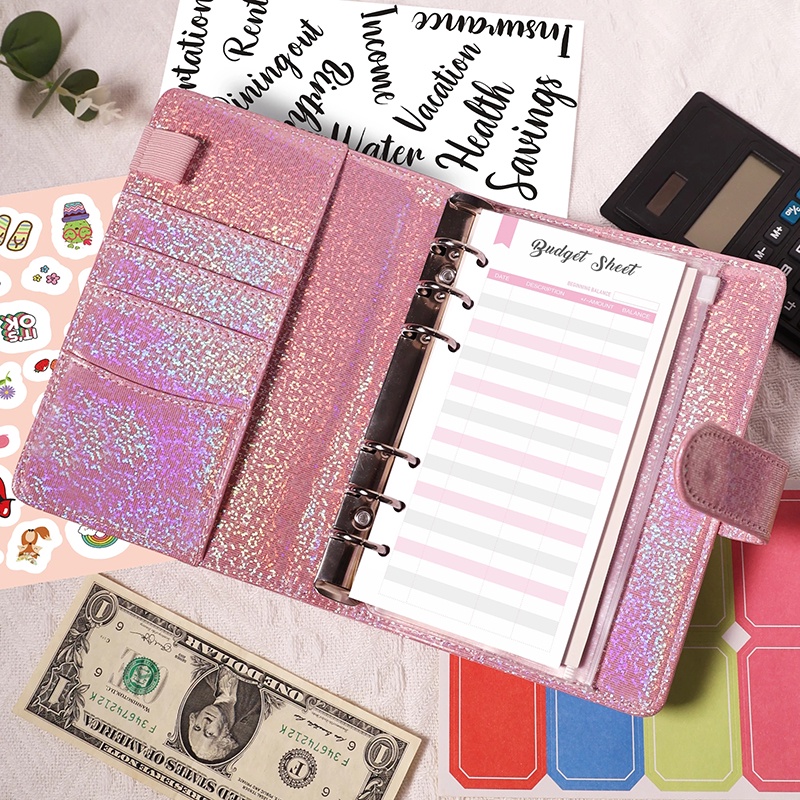 Cover Binder Organizer Uang Kertas Ukuran A6 Dengan Resleting