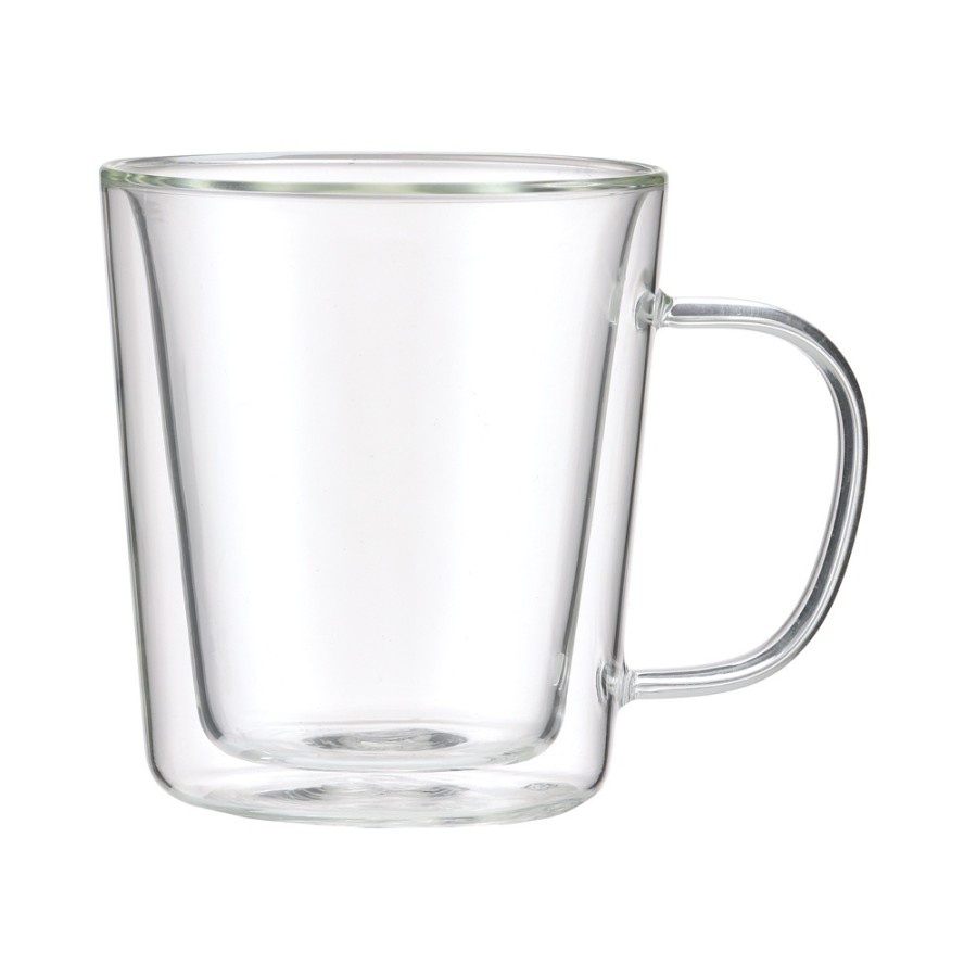 Barangunik2021 -Gelas Kopi Kaca Gagang Anti Panas Double Wall Mug Dubblin Bailey 320ml