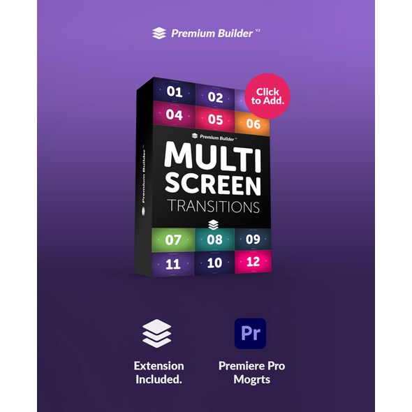 Premium Builder - Multiscreen Transitions - Premiere Pro (Extension)