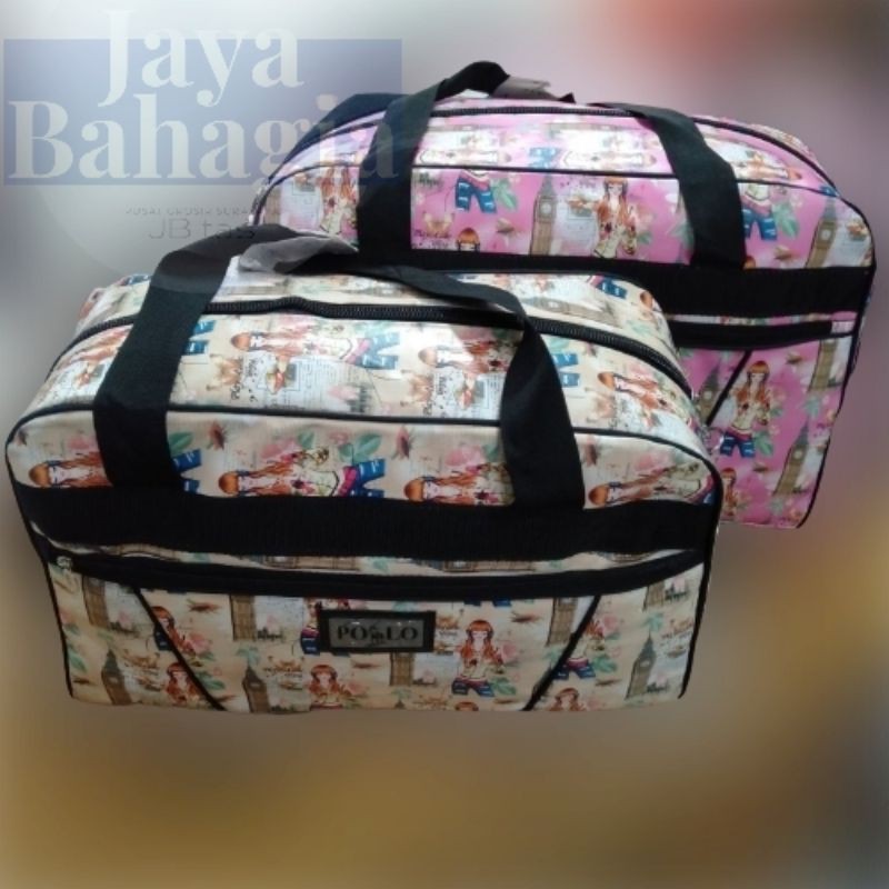 Tas Pakaian Murah Motif Gambar Paris Travel Bag Jinjing