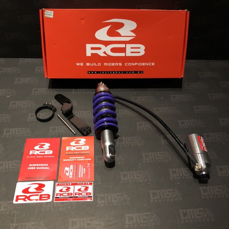 Monoshock Shock Belakang Tabung Pisah RCB Racing Boy DB2 Line 285mm Satria Fu Purple