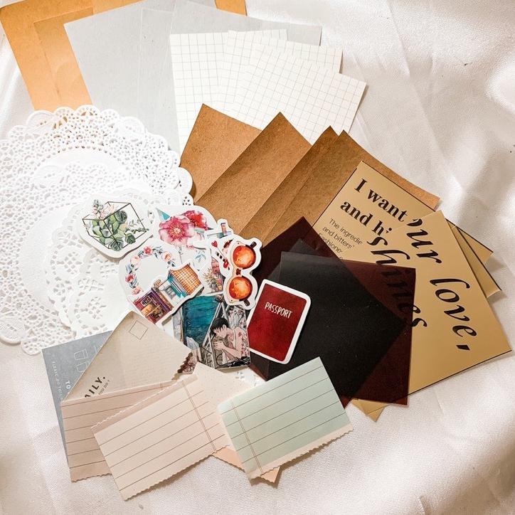 

[PRODUK WC7KJ] Journal Kit Journaling Vintage Aesthetic Jurnal 40pcs Z7B