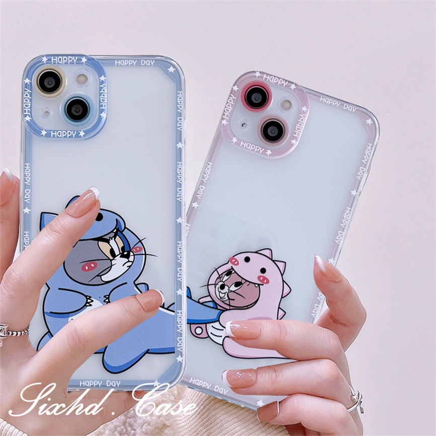 Couple Case Redmi Note 11 11s 10 9 8Pro Redmi 10C 10 9T 9C 9A 9 8 Xiaomi Poco X3Pro NFC Gambar Kartun Kucing Dan Tikus Lucu Casing