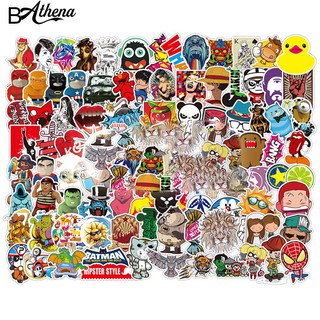 100 Pcs Kartun  Graffiti Stiker  Decals Gaya Campuran untuk  