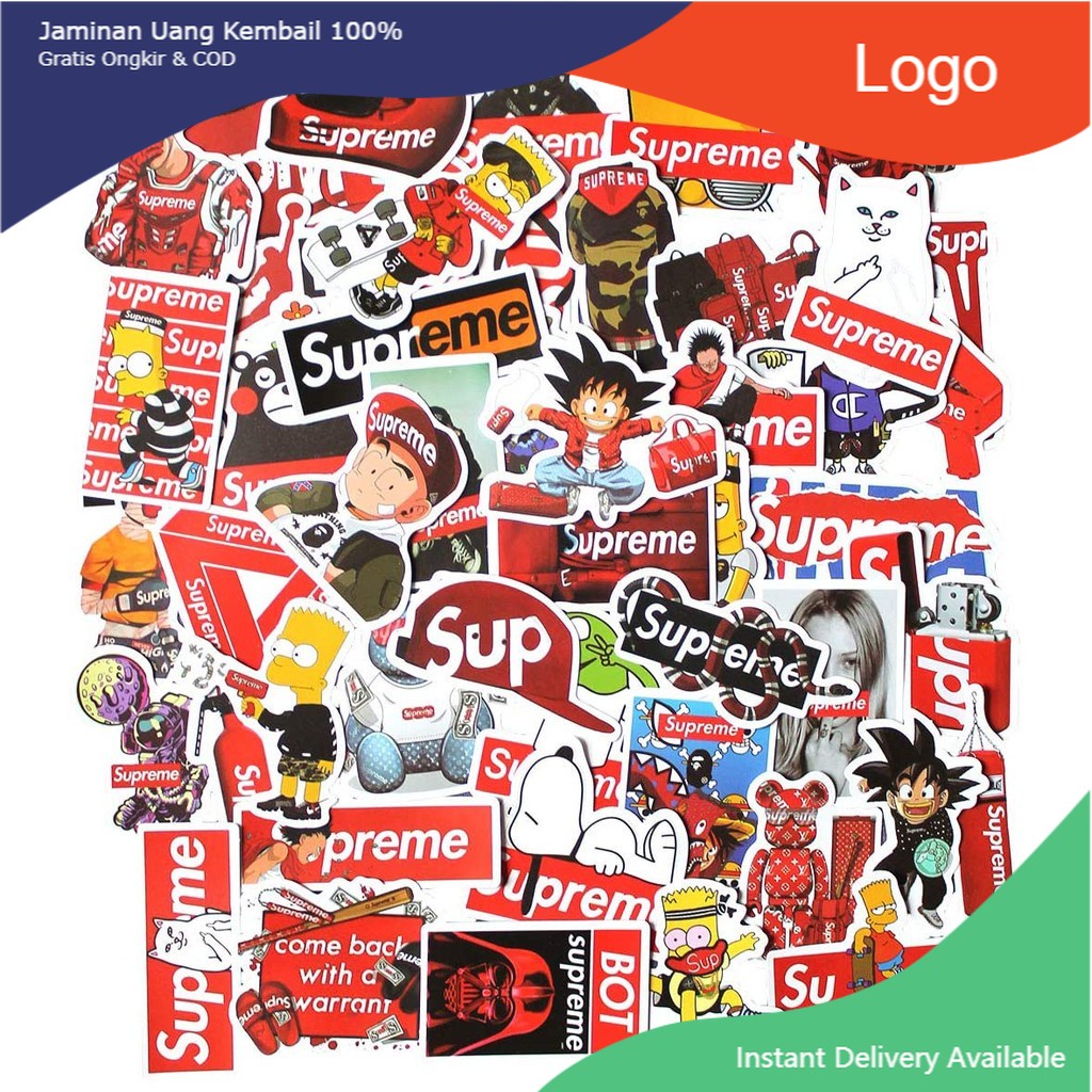 

(PROMO) STIKER SUPREME Graffiti Sticker Vinyl Decal Luggage Laptop Waterproof DIY Stickers HP
