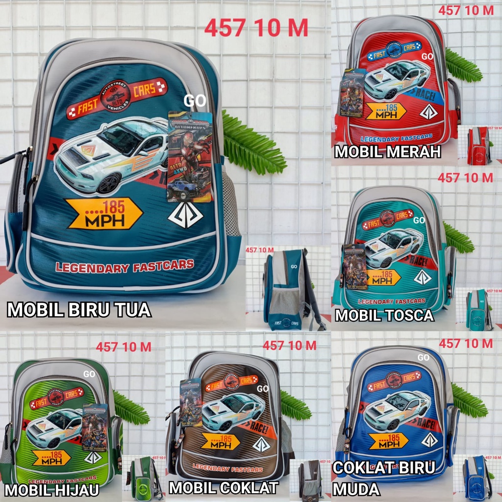 gos TAS RANSEL ALTO ANAK Karakter FAST CARS Tas Sekolah Anak Laki Laki