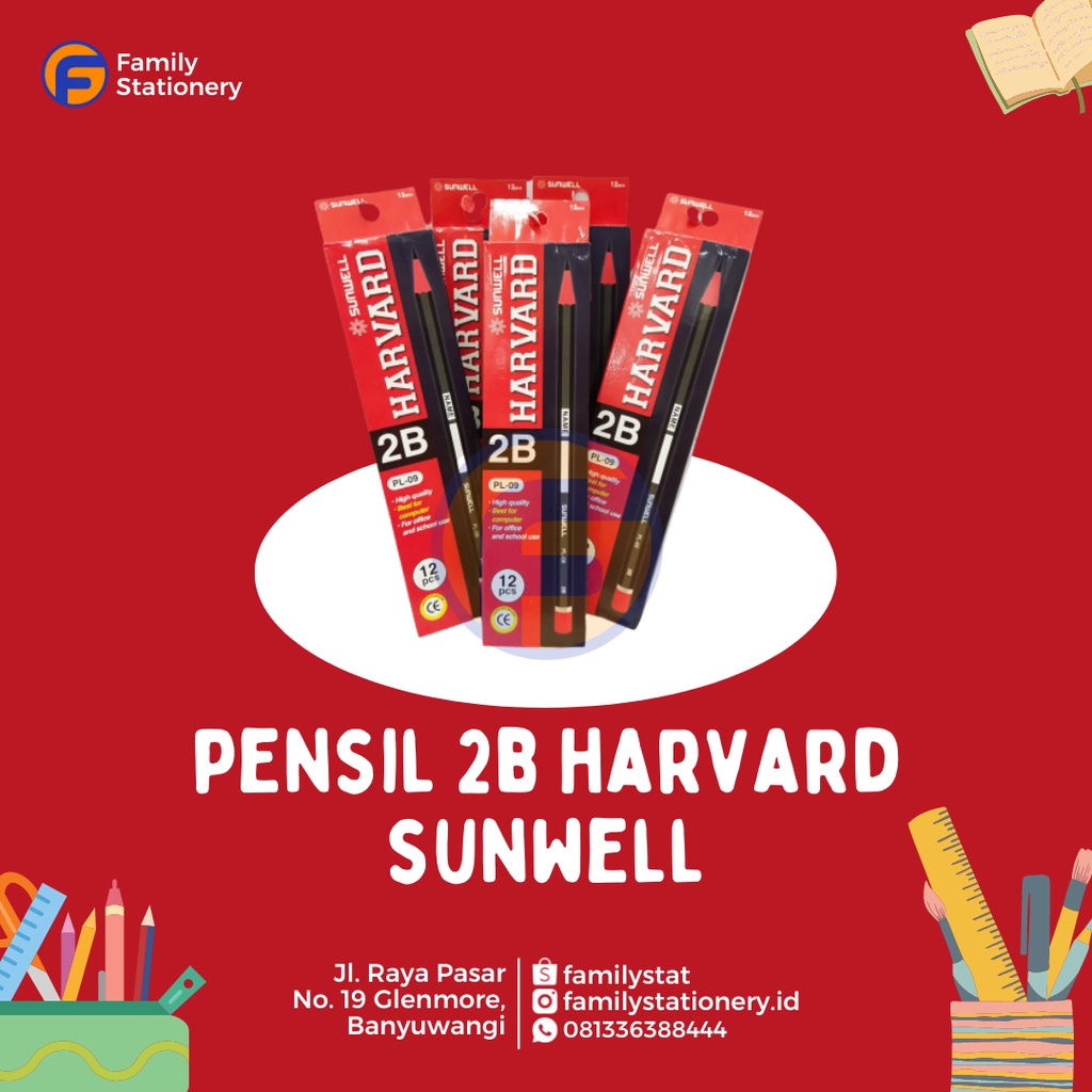 

(Ecer) Pensil 2B Harvard PL-09 | Sunwell