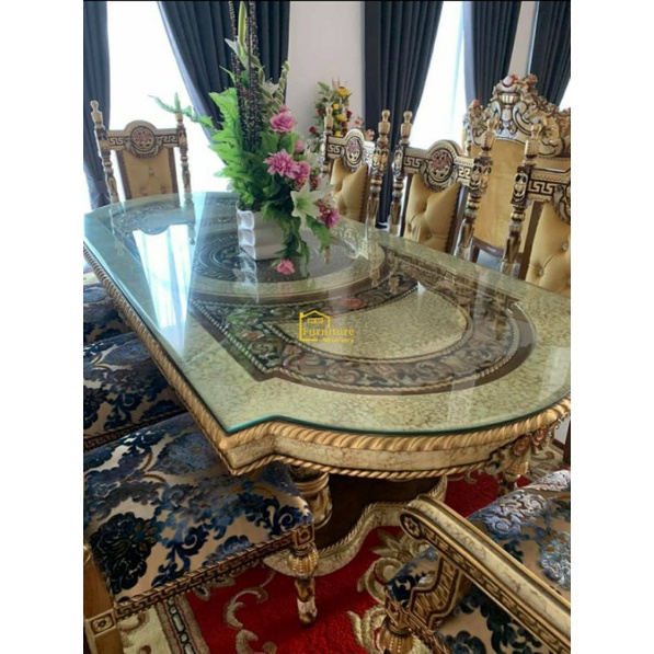 Meja Kursi Makan Mewah | Meja makan 8 kursi | Meja makan Minimalis Classic