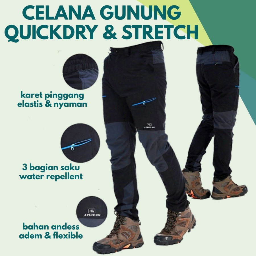 Celana Pria Outdoor CELANA GUNUNG PANJANG QUICK DRY HIKING STRECH OUTDOOR CELANA TACTIAL