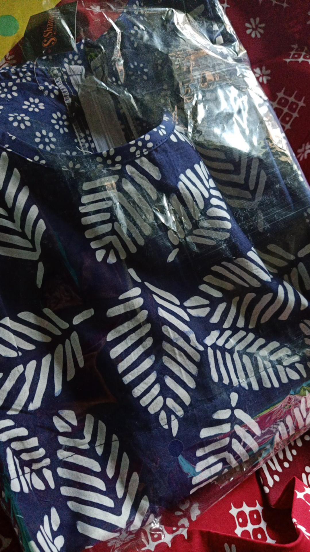 Shanaya Batik Tunik Seling Cap Garutan Navy Batik Asli Solo Atasan Batik Modern S M L Xl Xxl